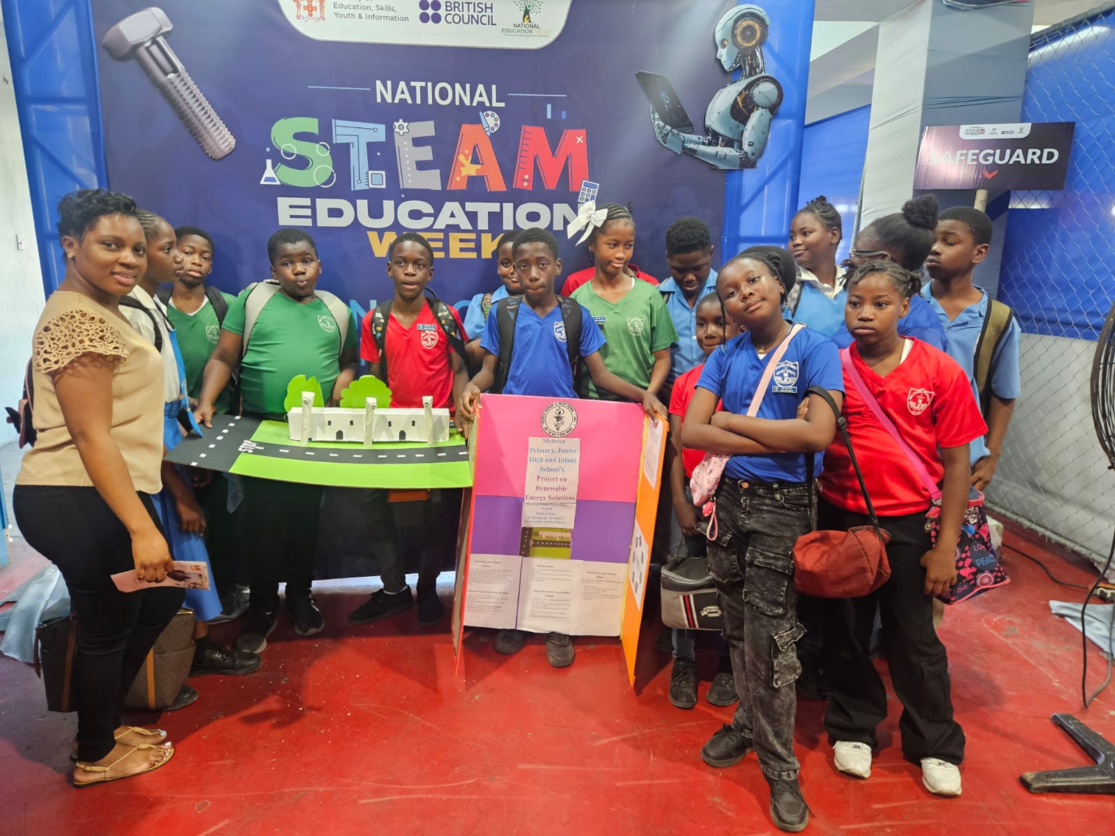 Melrose pupils and teacher at National STEAM Education Week